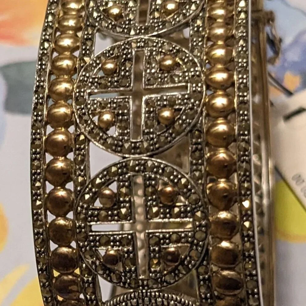 "HOST PICK," JUDITH JACK STERLING & MARCASITE BRACELET NWT - Picture 4 of 10